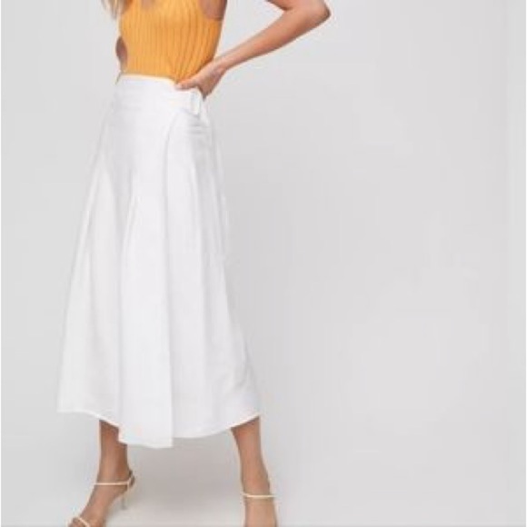 Aritzia Wilfred Silana Linen Wrap Skirt New - Picture 2 of 10
